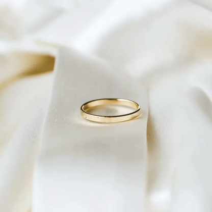 Anello Personalizzato con Nome Inciso Placcato Oro | Minia