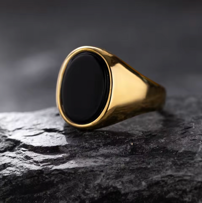 Anello in Acciaio con Pietra Naturale | Minia