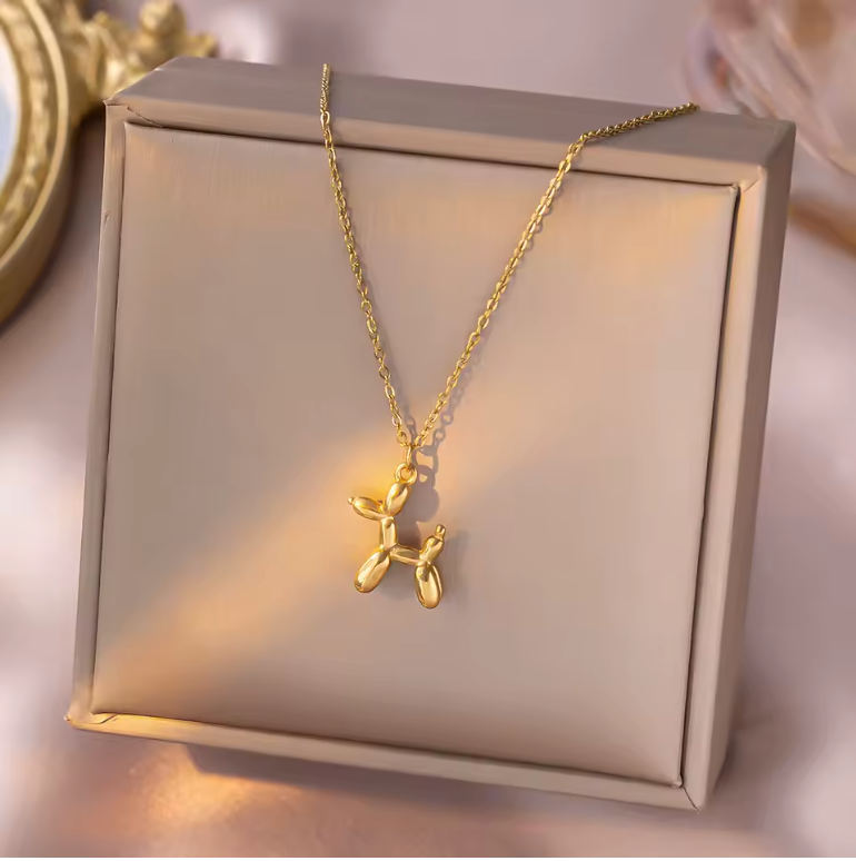 Collana Cane Palloncino in Acciaio Inossidabile | Minia