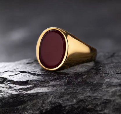 Anello in Acciaio con Pietra Naturale | Minia